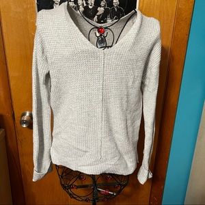 Ruby moon gray waffle top shirt nwt new size xs